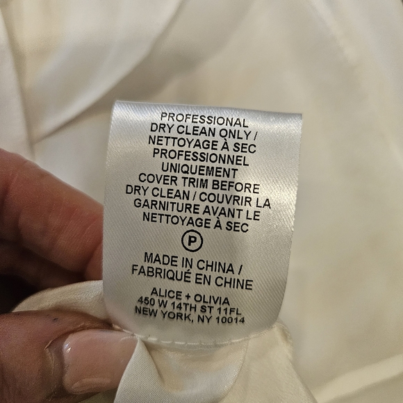 Alice + Olivia White Blouse with Pearl Accents - Picture 5 of 5